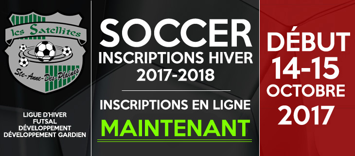 inscription hiver 2017-2018, soccer sadp, satellite sainte-anne-des-plaines, soccer